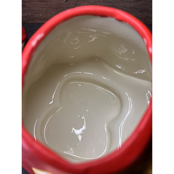 1970 Vtg Little Red Riding Hood Cookie Jar Hand Painted Ceramic Grannycore - Picture 8 of 16